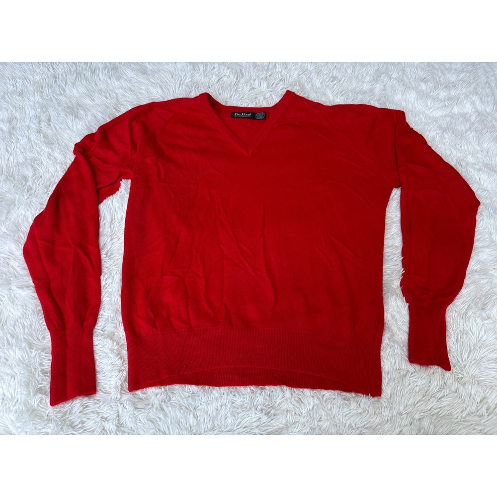 Vintage Par Four Sportswear Red V-Neck Sweater XL Orlon Acrylic Made in USA